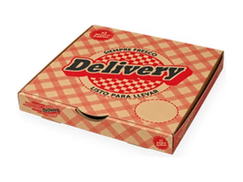 Caja de Pizza Corrugado Delivery 38x38x4,5cm