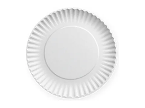 Plato Cartón Blanco 2º
